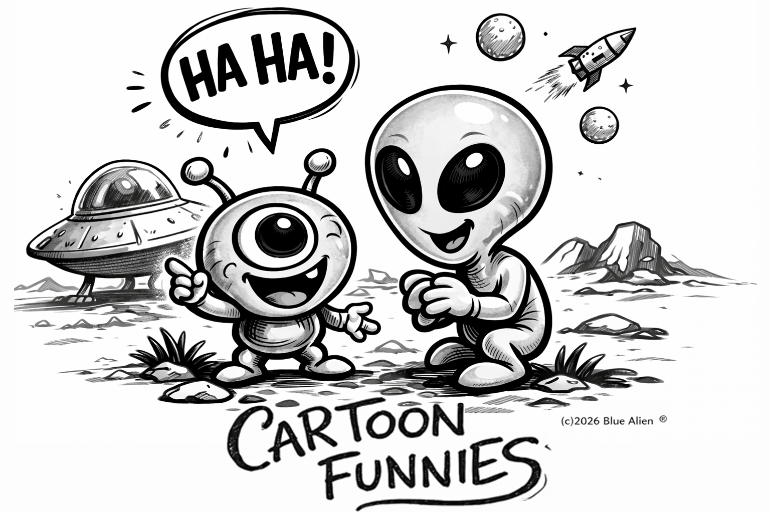 Cartoon Funnies - Ha-Ha! - White Mug